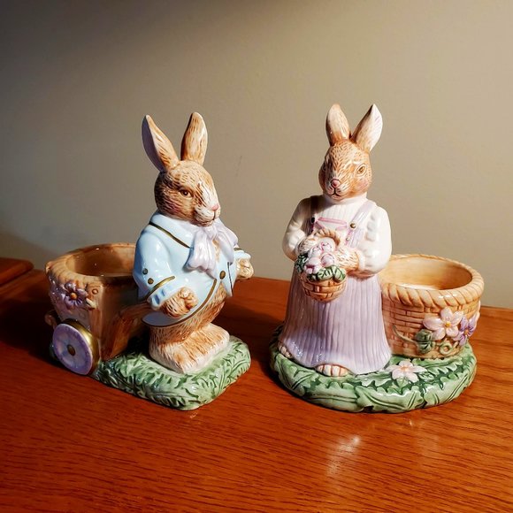 Avon | Accents | Easter Bunny Candle Holders Avon Springtime Collection ...